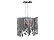 Fiona Collection 3 light Chrome Finish and Clear Crystal Pendant Light