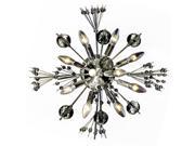 Starburst Collection 10 Light Chrome Finish and Clear Crystal Candle Wall Sconce Light
