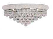 Empire Collection 4 light Chrome Finish and Clear Crystal Wall Sconce Light