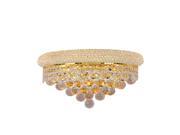 Empire Collection 3 light Gold Finish and Clear Crystal Wall Sconce Light