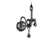 Provence Collection 1 light Chrome Finish and Chrome Crystal Candle Wall Sconce Light
