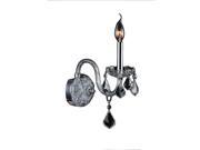 Provence Collection 1 light Chrome Finish and Clear Crystal Candle Wall Sconce Light