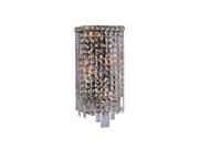 Cascade Collection 4 light Chrome Finish and Clear Crystal Wall Sconce Light