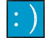 Blue Smiley by Veruca Salt Framed Art Size 36 X 36