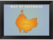 Upside Down Australia by American Flat Framed Art Size 17.5 X 13