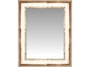 White Weathered Beachwood Small Wall Mirror Portrait Size 20.5 X 24.5