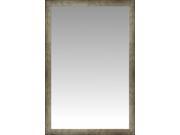 Silver Two Tone Box Large Wall Mirror Portrait Size 26.75 X 38.75