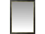 Black and Gold Academie Oversized Wall Mirror Portrait Size 33.75 X 43.75