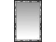 Acid Wash Silver Gilded Large Wall Mirror Portrait Size 27.75 X 39.75