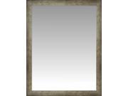 Silver Two Tone Box Wall Mirror Portrait Size 24.75 X 30.75