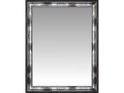 Acid Wash Silver Gilded Wall Mirror Portrait Size 25.75 X 31.75