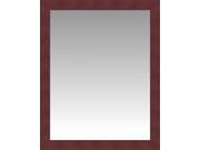 Cherry Wood Flat Front Large Wall Mirror Portrait Size 27.5 X 33.5
