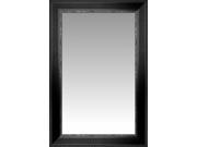 Ebony and Silver Bastion Large Wall Mirror Portrait Size 30 X 42