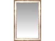 White Weathered Beachwood Large Wall Mirror Portrait Size 28.5 X 40.5