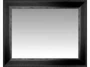 Ebony and Silver Bastion Large Wall Mirror Landscape Size 36 X 30