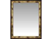 Acid Wash Gold Gilded Large Wall Mirror Portrait Size 27.75 X 33.75