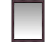 Mahogany Petite Wall Mirror Portrait Size 25 X 31
