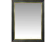 Black and Gold Academie Wall Mirror Portrait Size 25.75 X 31.75