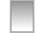 Two Toned Brushed Silver Flat Front Oversized Wall Mirror Portrait Size 33.5 X 43.5