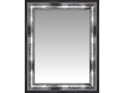 Acid Wash Silver Gilded Small Wall Mirror Portrait Size 19.75 X 23.75
