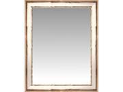 White Weathered Beachwood Large Wall Mirror Portrait Size 28.5 X 34.5