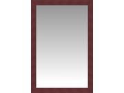 Cherry Wood Flat Front Large Wall Mirror Portrait Size 27.5 X 39.5