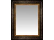 Black and Gold Bordeaux Small Wall Mirror Portrait Size 20.5 X 24.5