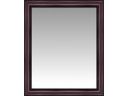 Mahogany Petite Wall Mirror Portrait Size 23 X 27