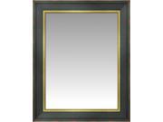 Black and Gold Academie Small Wall Mirror Portrait Size 19.75 X 23.75
