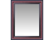 Dark Mahogany Rounded Step Front Small Wall Mirror Portrait Size 19.5 X 23.5