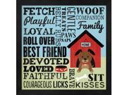 Fetch by Louise Carey Framed Art Size 13.25 X 13.25