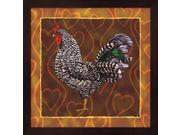 Rooster 3 by Jeff Maraska Framed Art, Size 13.25 X 13.25 Rooster 3 by Jeff Maraska Framed Art, Size 13.25 X 13.25