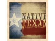 Native Texan by Dallas Drotz Framed Art Size 13.25 X 13.25