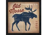 Old Moose Trading Co.Tan by Ryan Fowler Framed Art Size 13.25 X 13.25