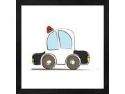 Police Car by Esteban Studio Framed Art Size 13.25 X 13.25