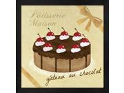 Gateau au Chocolat by Skip Teller Framed Art Size 13.25 X 13.25