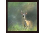 Leader of the Herd White Tailed Buck by Jai Johnson Framed Art Size 13.25 X 13.25