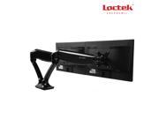 LOCTEK Dual Arm LCD Monitor Desk Mount Heavy Duty Fully Adjustable with Gas Spring Technology Fits 2 Two Screens up to 27 D5D