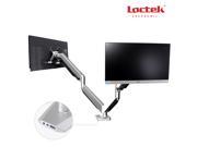 LOCTEK Dual Arm LCD Monitor Desk Mount Heavy Duty Fully Adjustable with Gas Spring Technology Fits 2 Two Screens up to 27 D7D