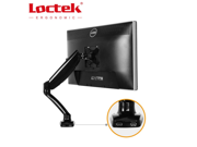 Loctek Heavier duty Bearing up to 22lbs LCD Monitor Desk Mount Fully Adjustable with USB Port Gas Spring Technology Fits Screen up to 27 D5UH
