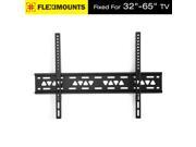 FLEXIMOUNTS Heavy Duty Low Profile Fixed LCD LED Plasma TV Wall Mount for 32 42 47 49 50 55 60 65 TV Size w Bubble Level