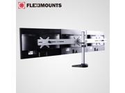 FLEXIMOUNTS M15 Triple LCD Monitor Stand Desk Mount for 10 27 Samsung Dell Asus Acer HP AOC LCD Computer Monitor Triple Monitor Stand