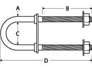 Attwood Marine 3392 3 U BOLT BOW EYE 1 2 X3 7 16