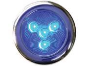 T H Marine LED 51828 DP LED PUCK LIGHT SS 3IN BLUE