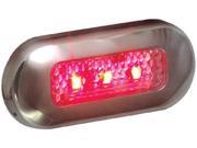 T H Marine LED 51824 DP LED OBLONG COURTESY RED SS BEZ