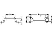 Sea Dog Line 224260 1 CHROME ZINC LIFT HANDLE 6 INCH