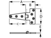 Sea Dog Line 204710 1 CHROME BRASS T HINGE 6IN 2CD