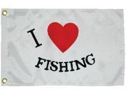 Taylor 3718 FLAG 12X18 NYL I LOVE FISHING