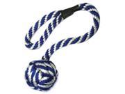 Paws Aboard Water Safe Monkey Fist Rope Toy Blue White