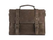San Fran Men s Full Grain Leather Compact Messenger Bag Medium Brown